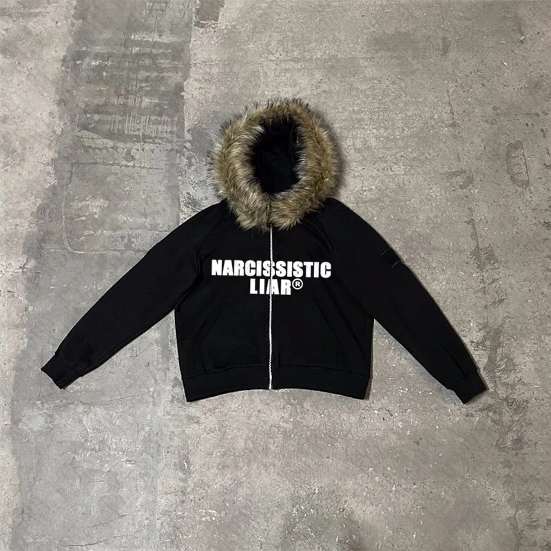 NARCISSISTIC LIAR Y2K Zip up Hoodie