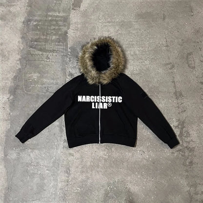 NARCISSISTIC LIAR Y2K Zip up Hoodie