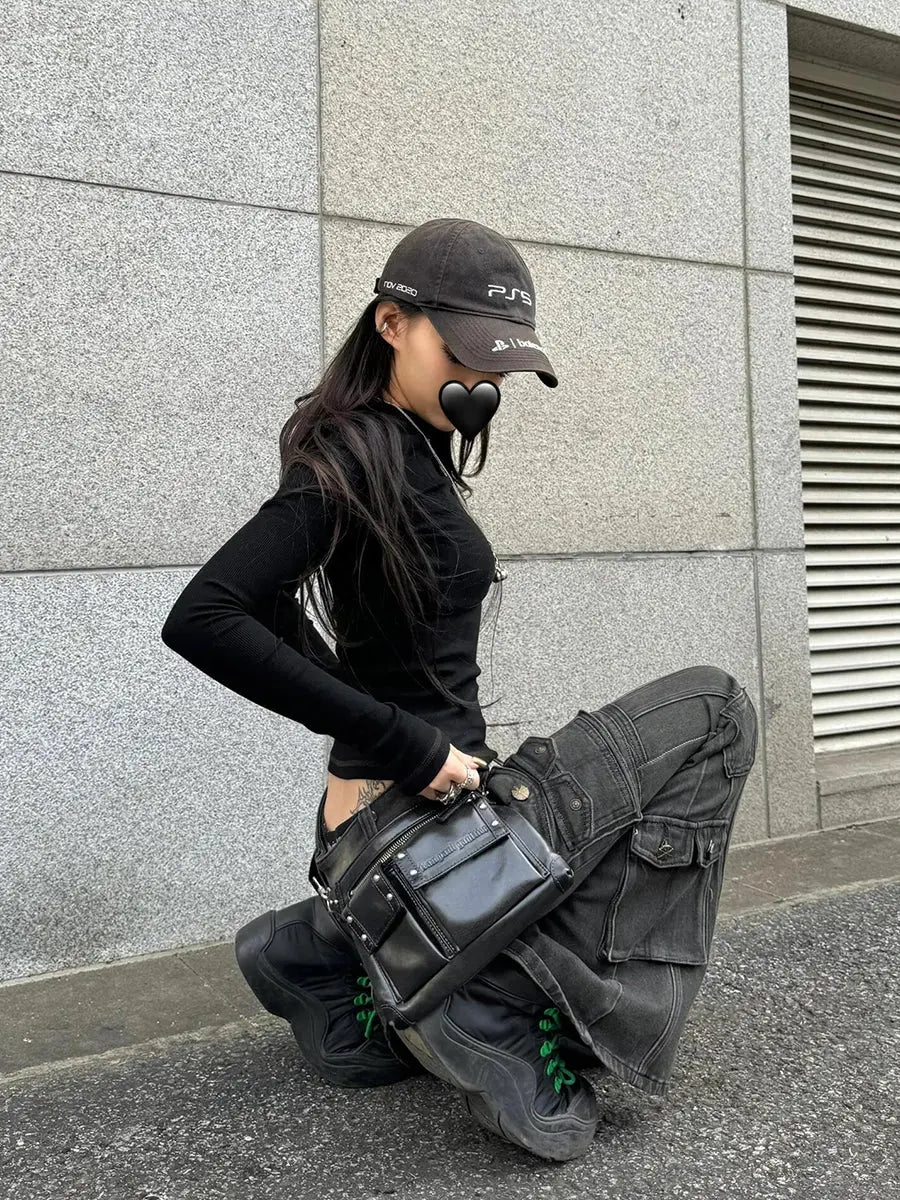 Low Waist Cargo Jeans 2000s - DRACO COUTURE