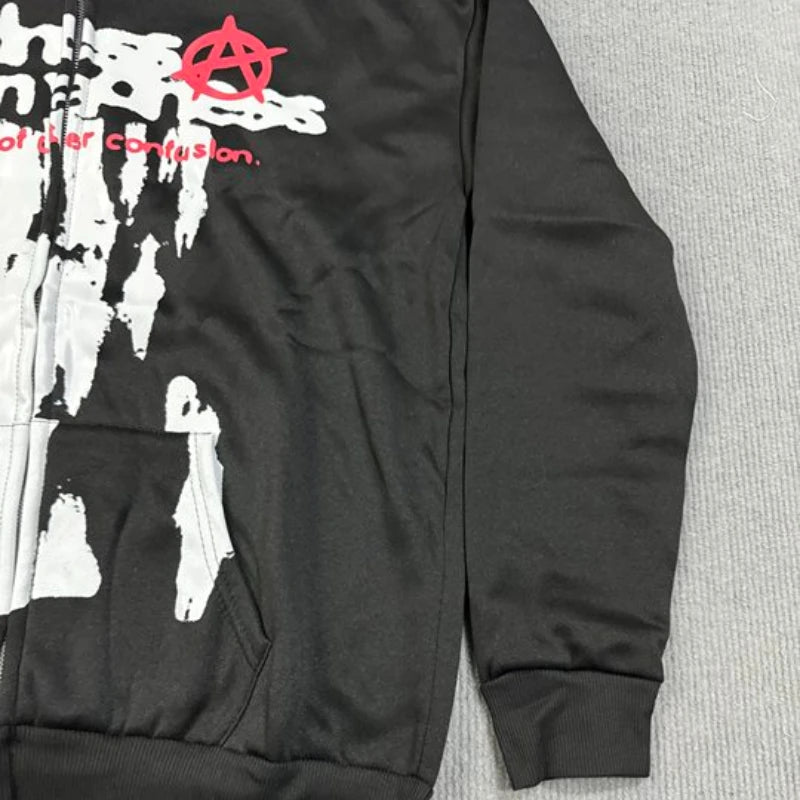 2000s zipper hoodie Y2k