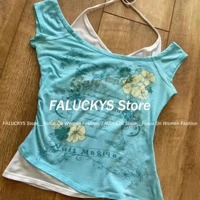 T-Shirt Women Y2K Streetwear Hot Girl Slim Fit - DRACO COUTURE