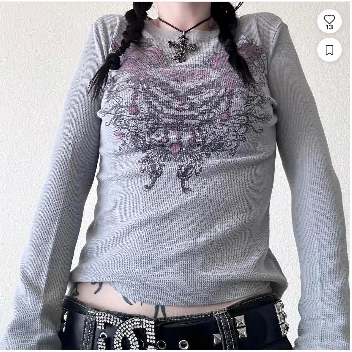 2000s Grunge Women Shirt