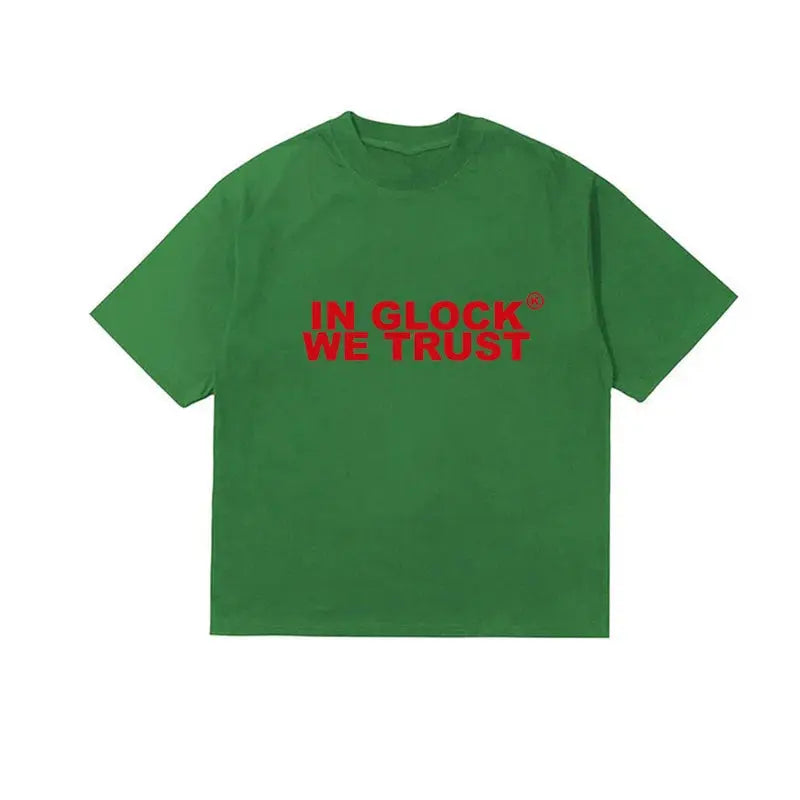 In Glock we Trust T-shirt Y2K Streetwear - DRACO COUTURE