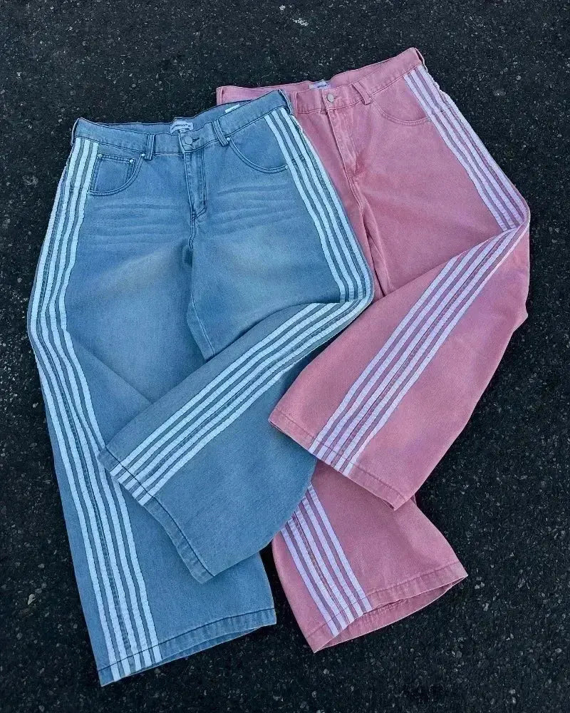 Baggy Jeans Stripes - DRACO COUTURE