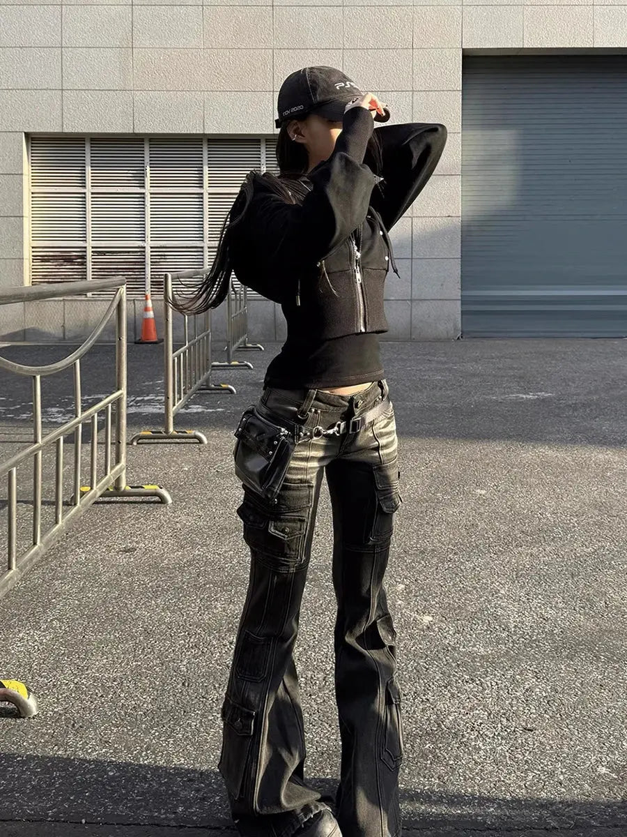 Low Waist Cargo Jeans 2000s - DRACO COUTURE