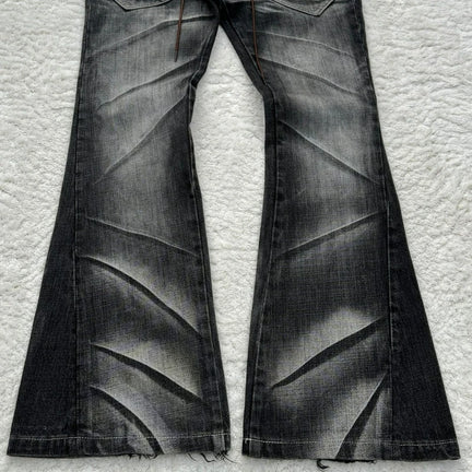 Y2K Flared Lace Up Jeans