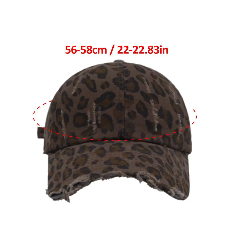 Unisex-Baseballkappen mit Leopardenmuster – Frühling/Herbst – Outdoor-Accessoires – Verstellbare Freizeithüte – Sonnenschutz – Accessoires für Outdoor-Sportarten