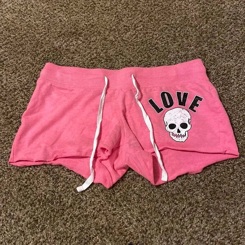 Sexy Half pants Harajuku Letter Print High street Casual Y2K Shorts Punk Fashion Pants Hiphop Vintage Grunge Goth EMO Streetwear - DRACO COUTURE