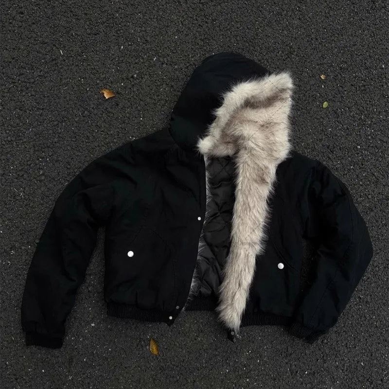 Y2K Wollkragenjacke