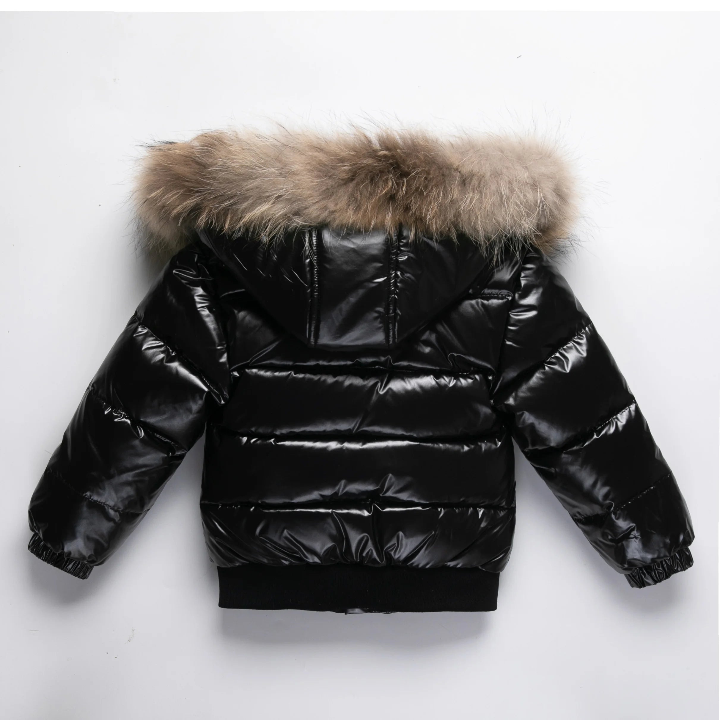 RAISE Winter 1-8 Years Kids Boys Parka Babys Girl Down Jackets Waterproof Shiny Real Fur Thicken Warm Boys Outerwear Coat Outfit