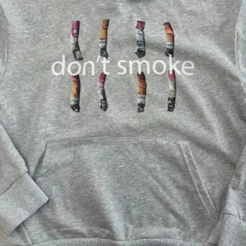 Sweatshirt „Don't Smoke“ Grau