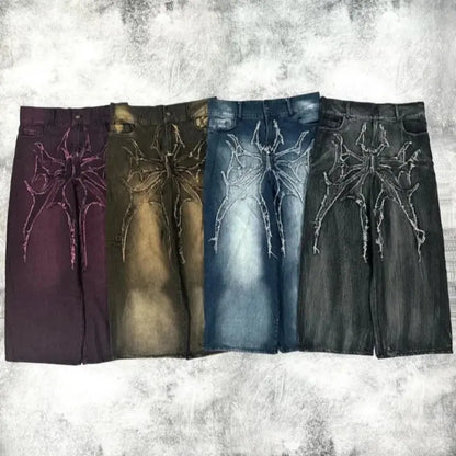 Y2K Gothic Loose Jeans - DRACO COUTURE