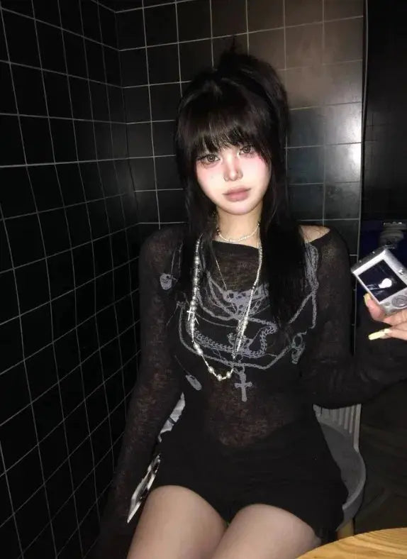 Japanese Long Sleeve Y2k - DRACO COUTURE