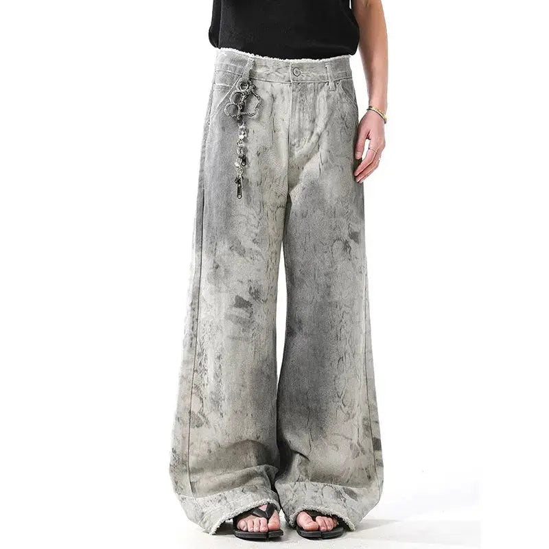 Women's Grey Jeans Vintage Korean 90s - DRACO COUTURE