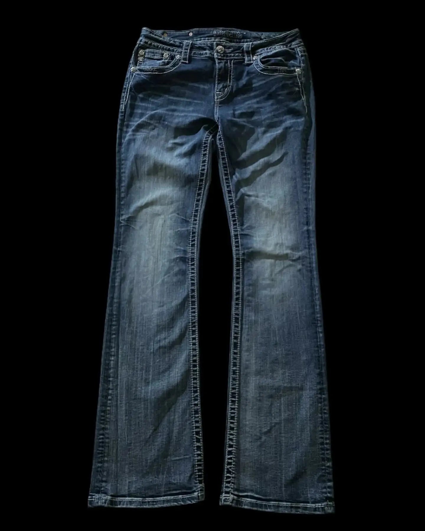 Y2K Embroidery Diamond Jeans Wings - DRACO COUTURE