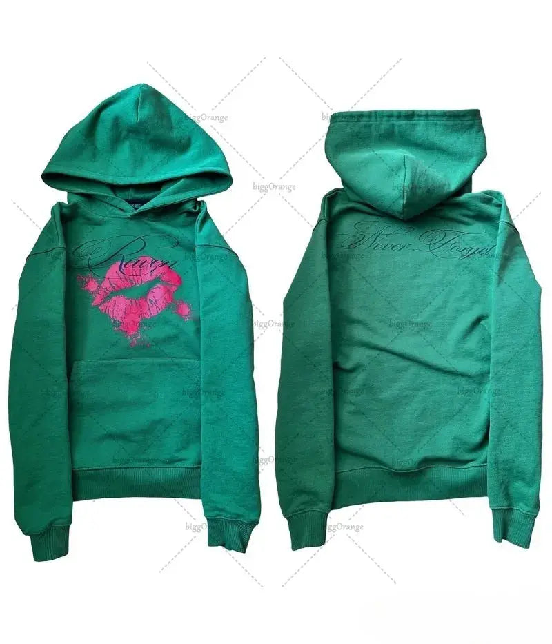 New Goth Harajuku Y2K Streetwear Vintage Clothing High Street Retro Letter Hoodie Men Hip Hop Casual Oversized Sweatshirt Women - DRACO COUTURE