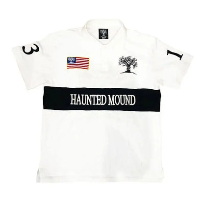 Y2K Haunted Polo Shirts Halloween Devil Pumpkin Pattern Embroidery Men Women Streetwear Gothic Hip Hop Rock Lapel Short Sleeves - DRACO COUTURE
