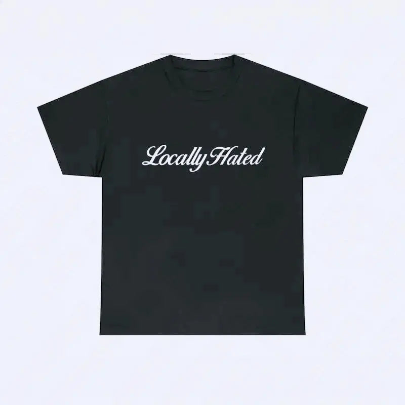 Y2K Cotton T-shirt Locally Hated - DRACO COUTURE