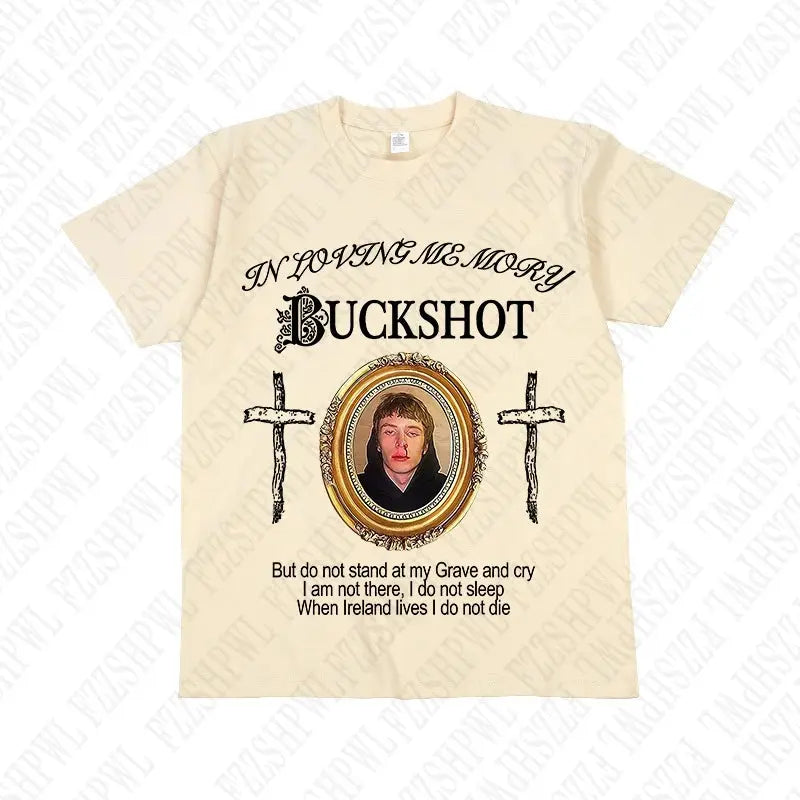 Vintage High Street Rock Short Sleeve T-Shirt Hip Hop Harajuku Y2K Casual Punk Streetwear Gothic print O-Neck Cotton Men's Tops - DRACO COUTURE
