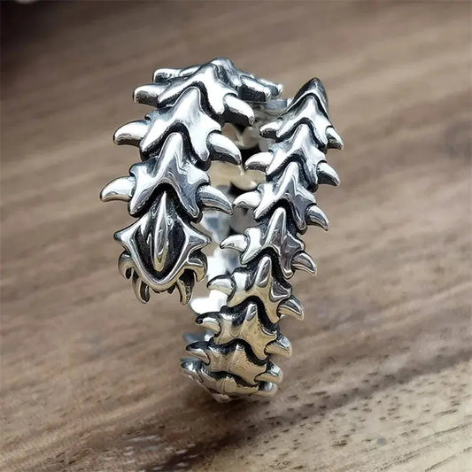 Vintage Punk Centipede Couple Ring Gothic Geometric Spine Five Finger Rings Hip Hop Hyperbole Anime Ring Jewelry - DRACO COUTURE