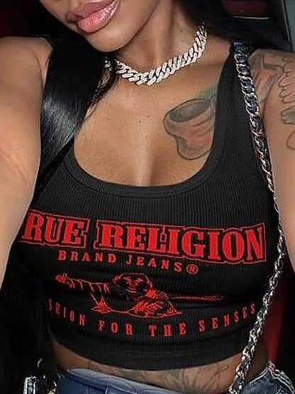 True Religion Sexy Top Schwarz/Weiß