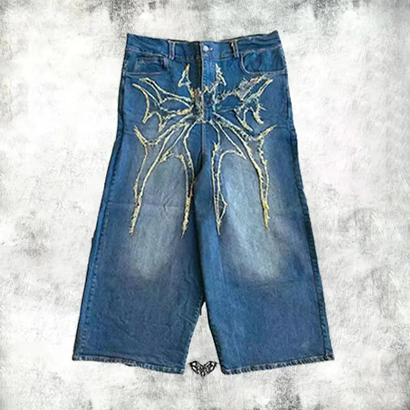 Y2K Gothic Loose Jeans - DRACO COUTURE