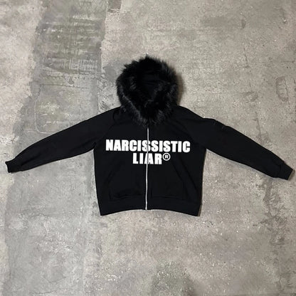 NARCISSISTIC LIAR Y2K Zip up Hoodie