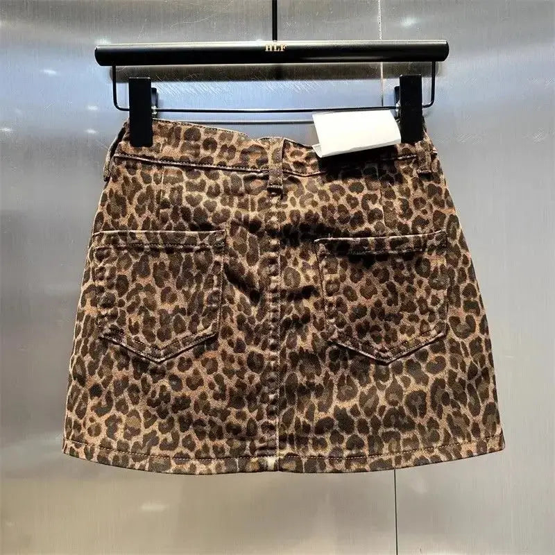 Leopard Skirt Y2K 2000s - DRACO COUTURE