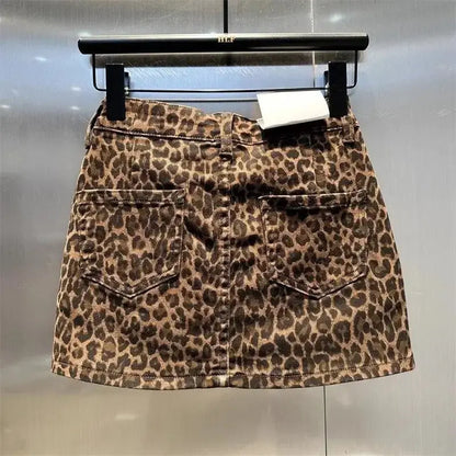 Leopard Skirt Y2K 2000s - DRACO COUTURE