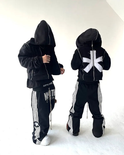 Y2K Gothic Stripe Pants Men