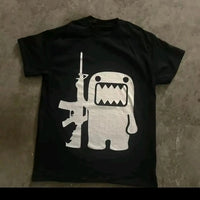 2025 Summer Rhinestone Funny Pattern Daily T-Shirts Men and Women Simple Color Block Versatile Gothic Short-Sleeves Loose Tees - DRACO COUTURE