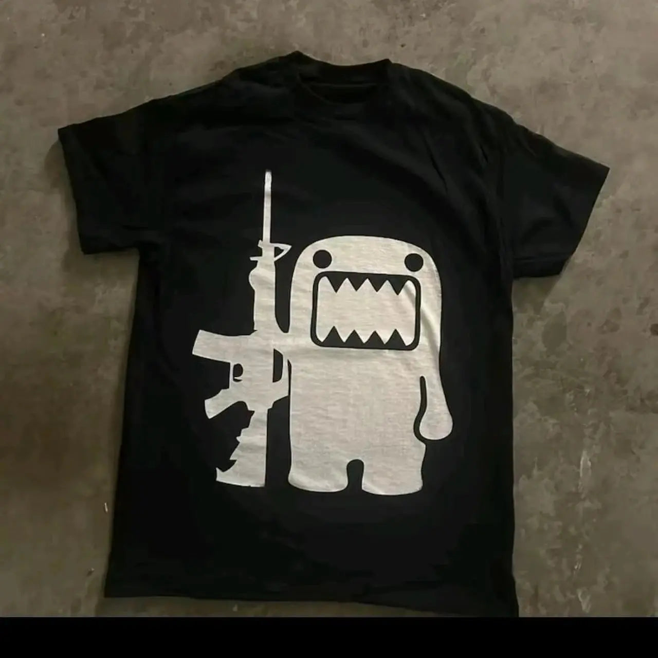 2025 Summer Rhinestone Funny Pattern Daily T-Shirts Men and Women Simple Color Block Versatile Gothic Short-Sleeves Loose Tees - DRACO COUTURE