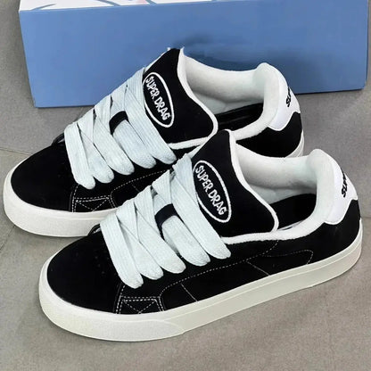 Women Casual Shoes Fashion Low Cut Lace-Up Leisure Sneakers Outdoor Comfortable Non-Slip Female Flats Trainers 35-40 - DRACO COUTURE