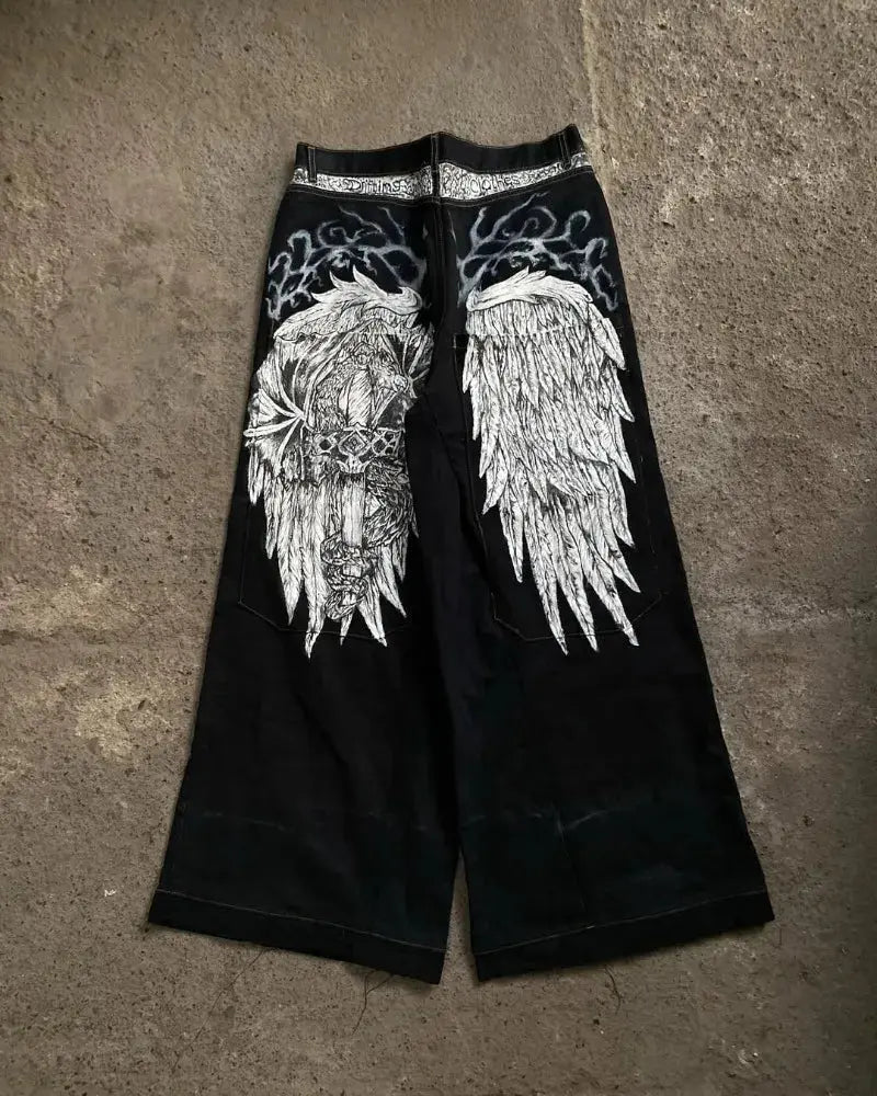 Pants Y2K Wings Loose - DRACO COUTURE