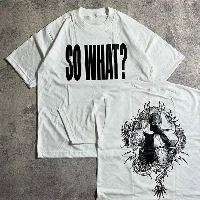 SO WHAT? Y2K T-shirt - DRACO COUTURE