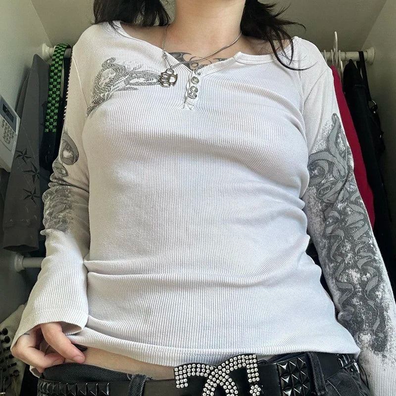 2000s Grunge Women Shirt