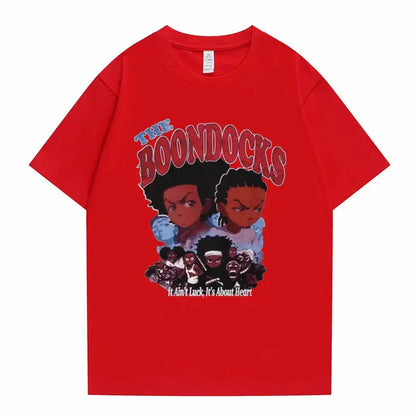 New The Boondocks Huey and Riley Print T-shirt Men Women Casual Fashion Tshirt Funny Man Cotton Tee Short Sleeve Hip Hop T Shirt - DRACO COUTURE
