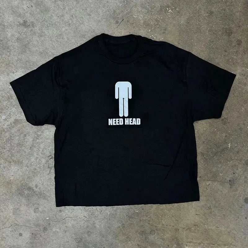 need head Y2K T-shirt - DRACO COUTURE