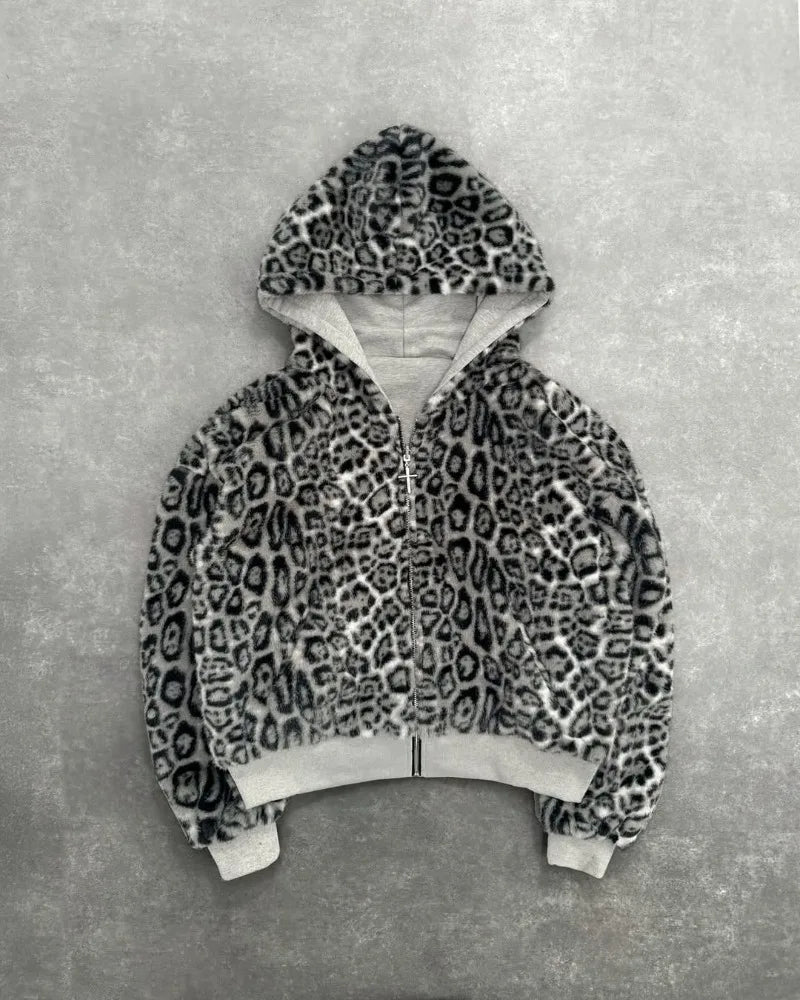 Leoparden-Y2K-Sweatshirts