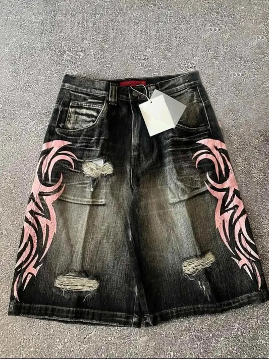 Shorts Pink Loose Y2K - DRACO COUTURE