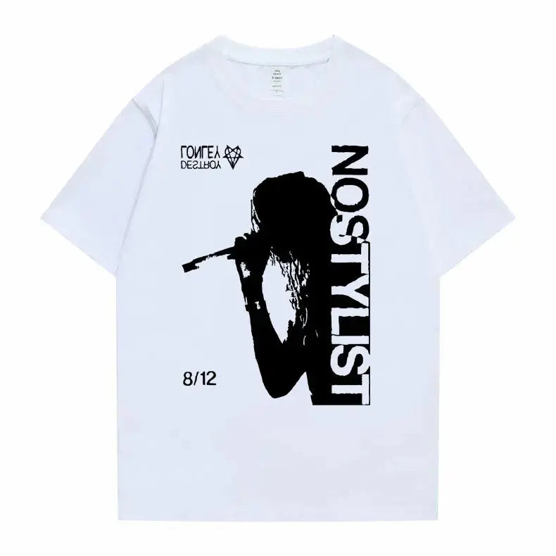 Destroy Lonely Graphic T Shirts Rare Opium Concert Playboi Carti Ken Carson Tshirt Men Women Hip Hop Vintage Oversized T-shirts - DRACO COUTURE