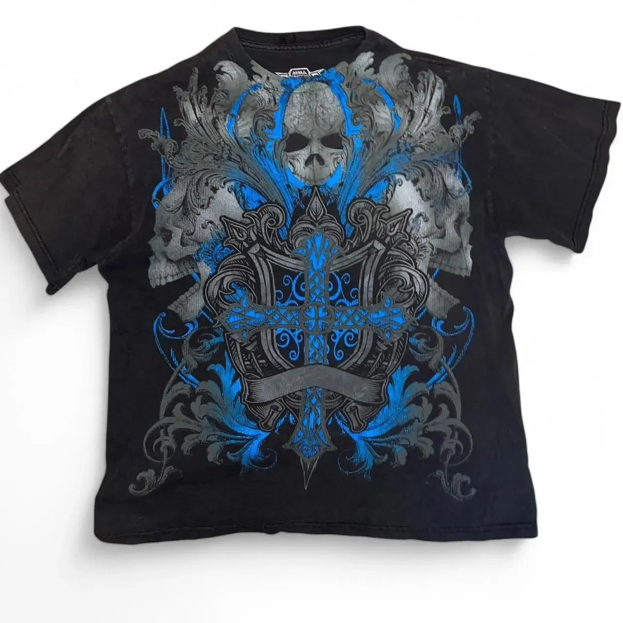 MMA Elite Y2K Gothic Skull Cross T-Shirts 