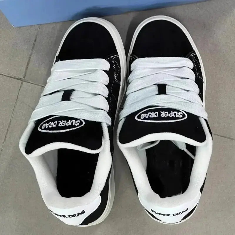 Women Casual Shoes Fashion Low Cut Lace-Up Leisure Sneakers Outdoor Comfortable Non-Slip Female Flats Trainers 35-40 - DRACO COUTURE