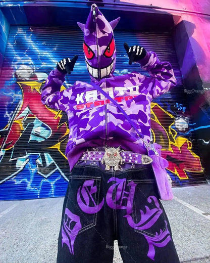 Demon hoodie Y2K - DRACO COUTURE