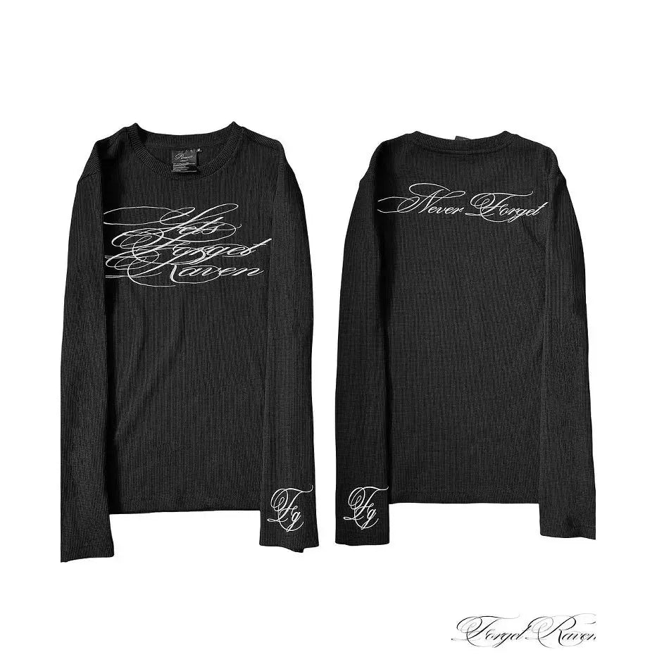 Y2K Aesthetic Long-sleeved Hoodie Printed Sweatshirt Retro Black Gothic Clothes Street Clothing Casual Fashion Trends Otift Tops - DRACO COUTURE