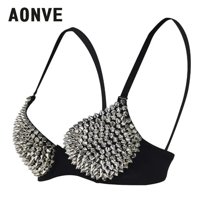 AONVE Newest Sexy Lingerie Sexy Women's Rhinestone Cover Bra Top Gold/Silver Plunge Wire Free Bralete Fashion Sequined Cover top - DRACO COUTURE