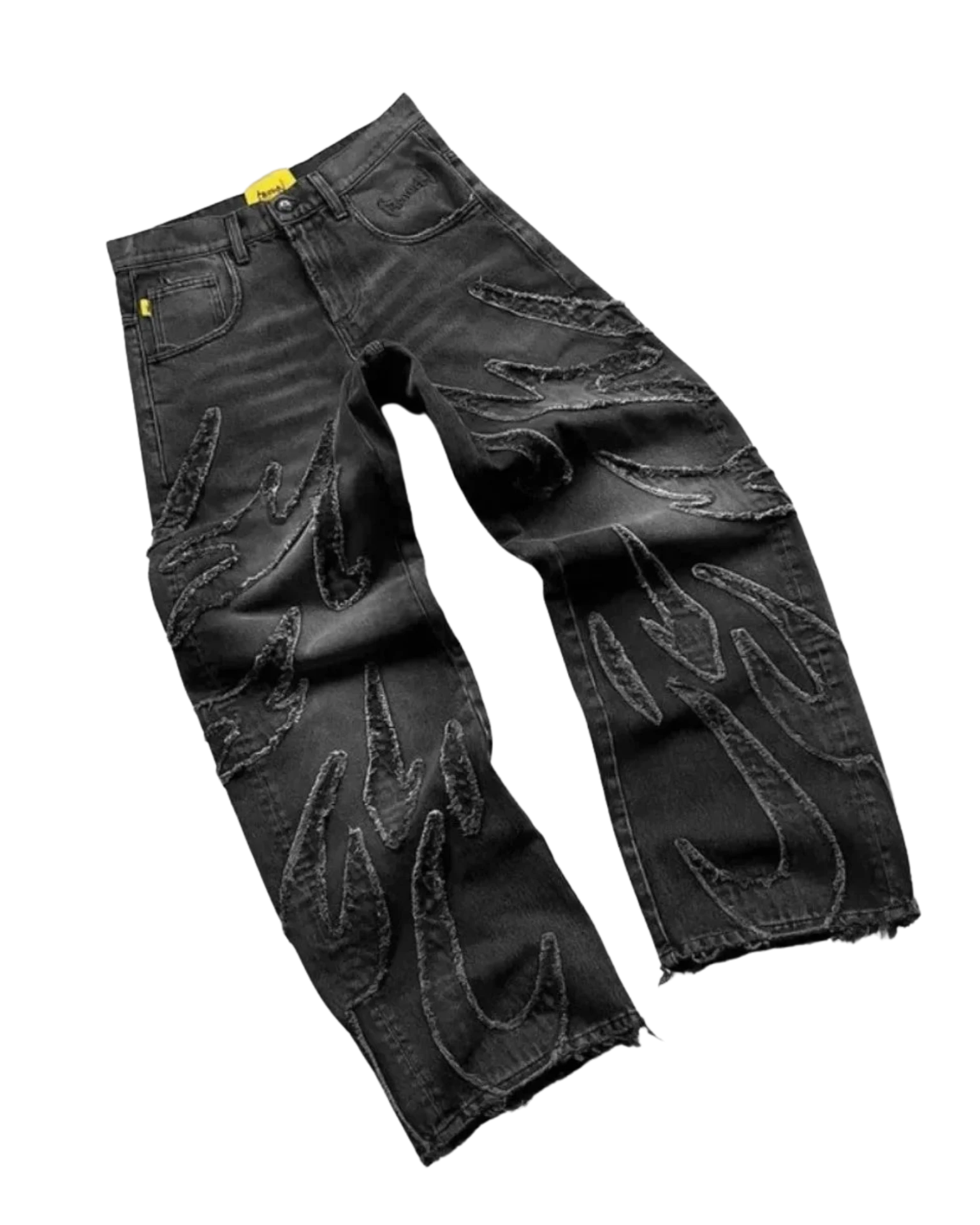 Schwarze Baggy-Jeans im Y2K-Stil