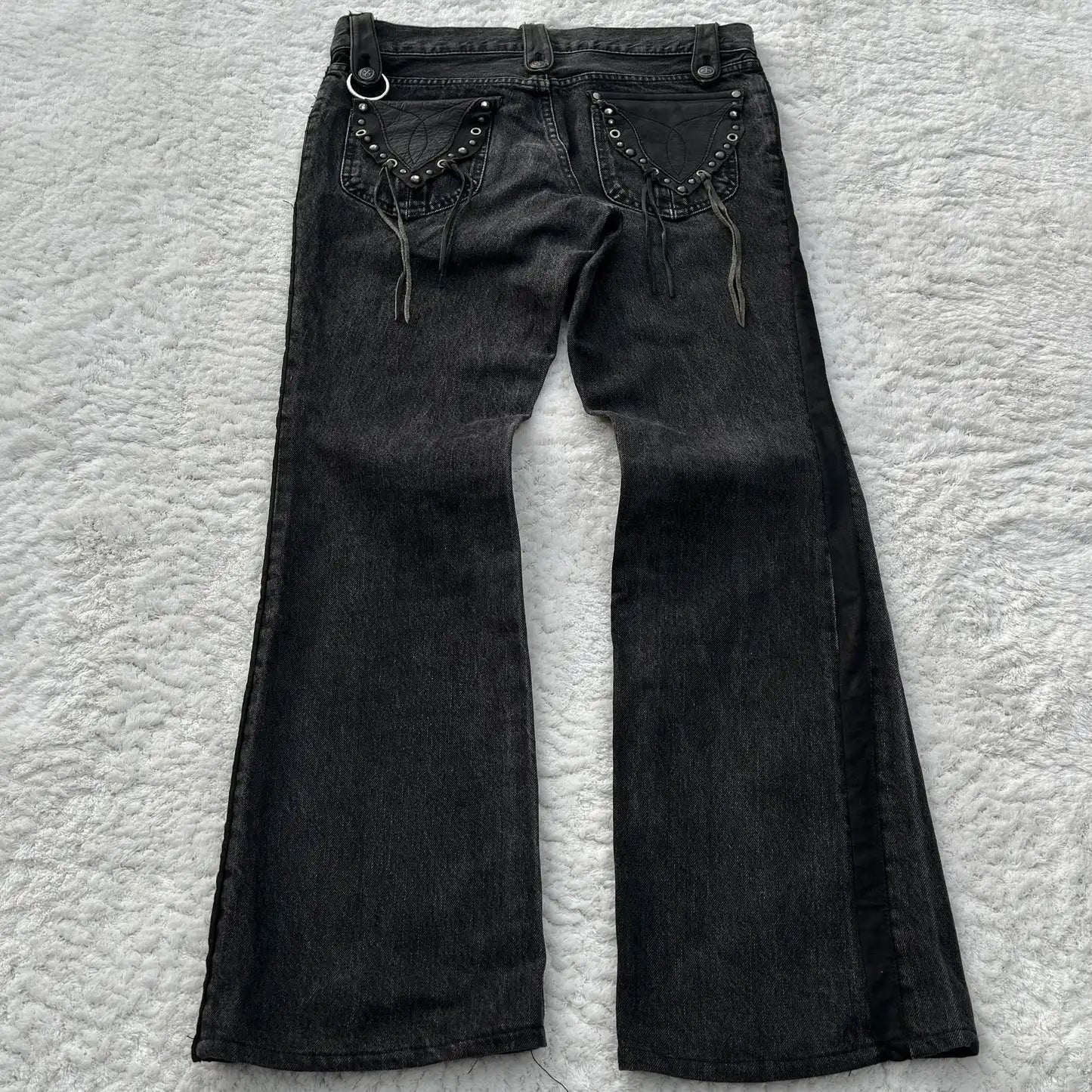 Czarne Flared Jeans Y2K