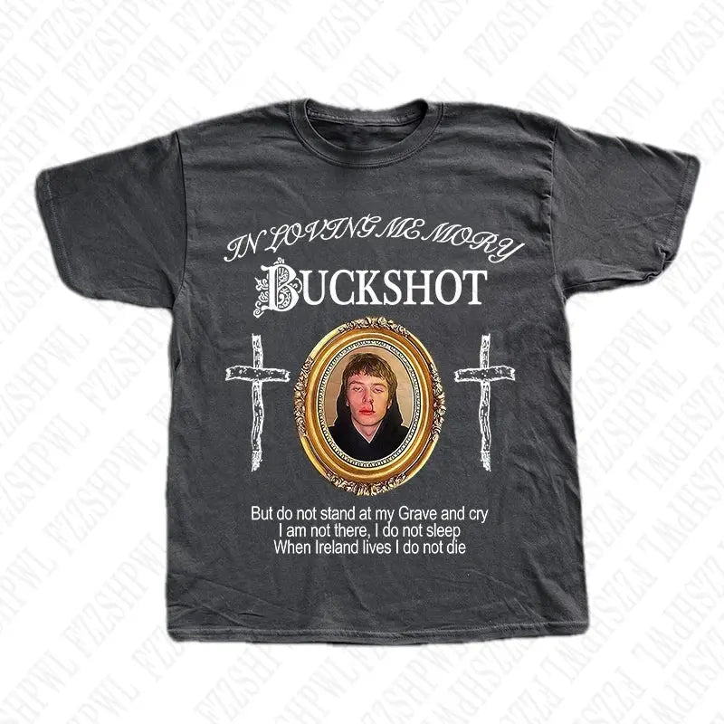Vintage High Street Rock Short Sleeve T-Shirt Hip Hop Harajuku Y2K Casual Punk Streetwear Gothic print O-Neck Cotton Men's Tops - DRACO COUTURE