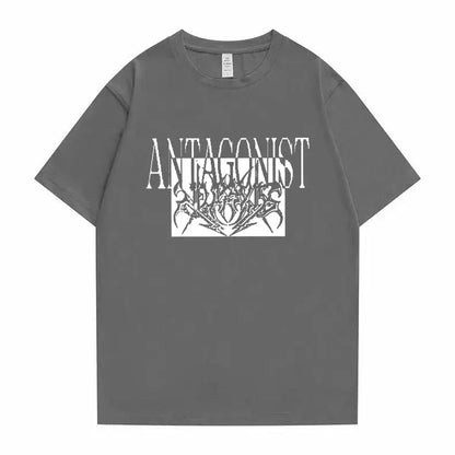 Rapper Playboi Carti Antagonist Tour Print Tshirt Men's Opium Gothic Hip Hop T-shirt Male Cozy Oversized Pure Cotton T Shirts - DRACO COUTURE